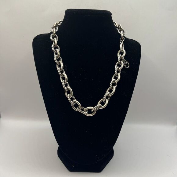 Carolyn Pollack 925 Silver Statement Necklace - Picture 1 of 6